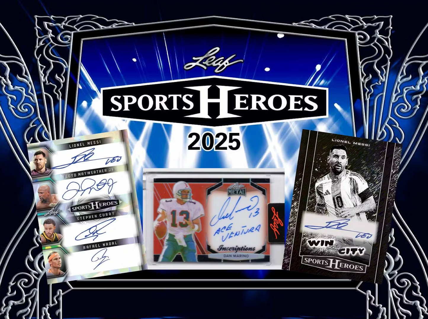 Sports Heroes 2025 Trading Cards Hobby Box, 3 Cards Per Box