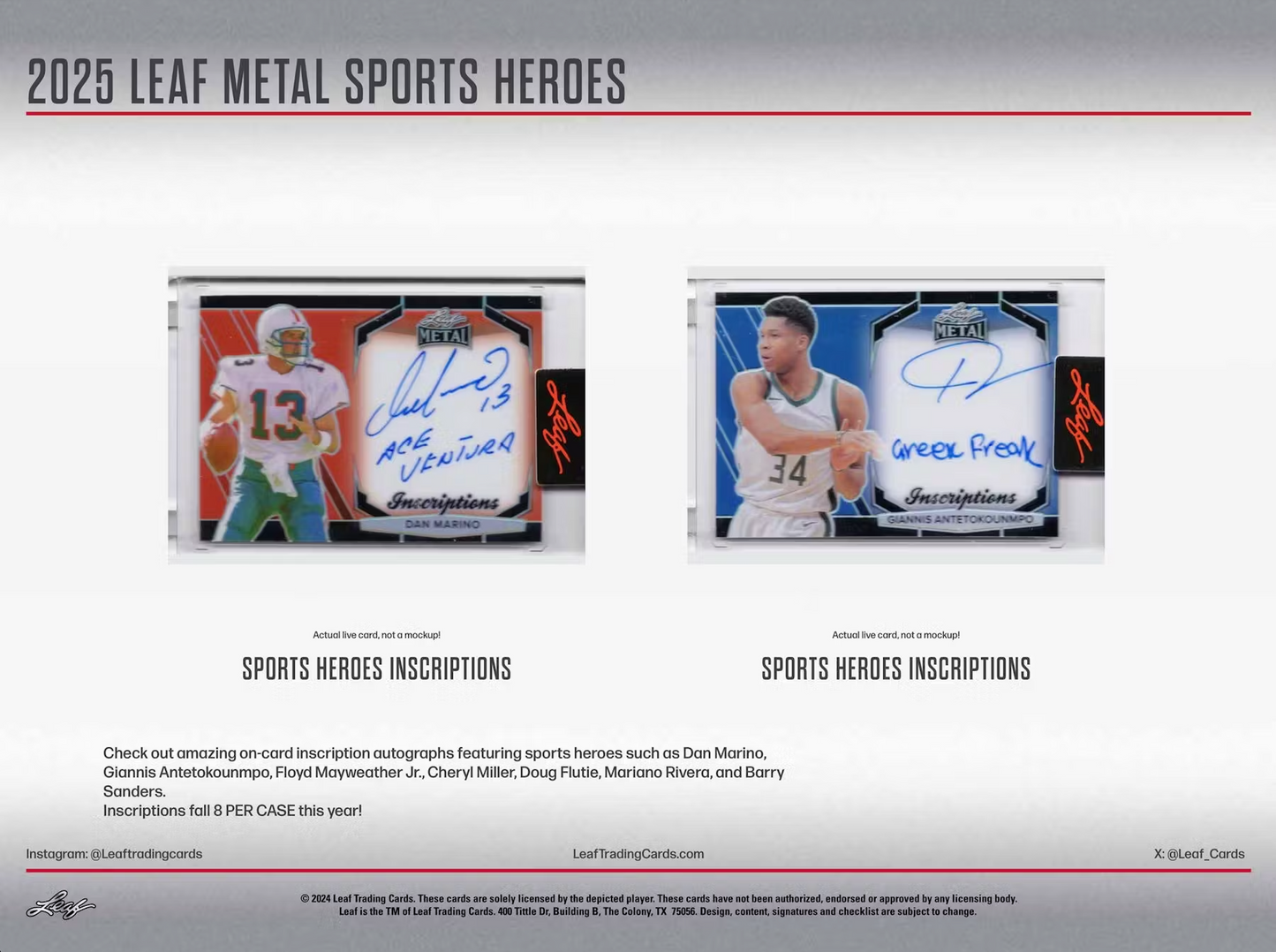 Sports Heroes 2025 Trading Cards Hobby Box, 3 Cards Per Box